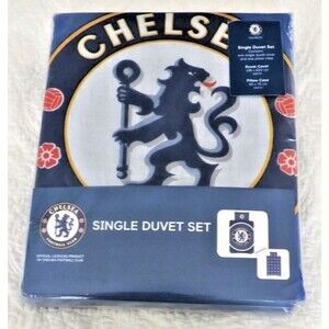 Chelsea Football Club Single Reversible Polycotton Duvet Set Officially Licensed
